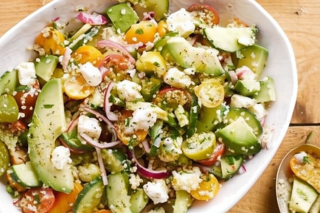 Sałatka z komosą ryżową i awokado