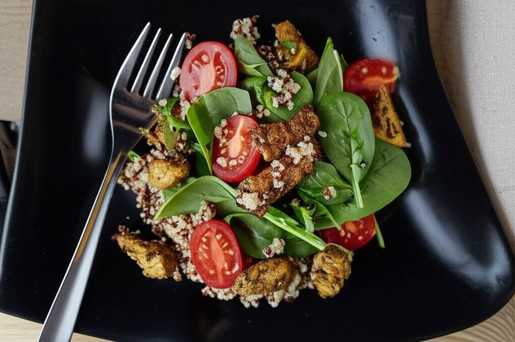 Sałatka z komosą ryżową (quinoa) i kurczakiem