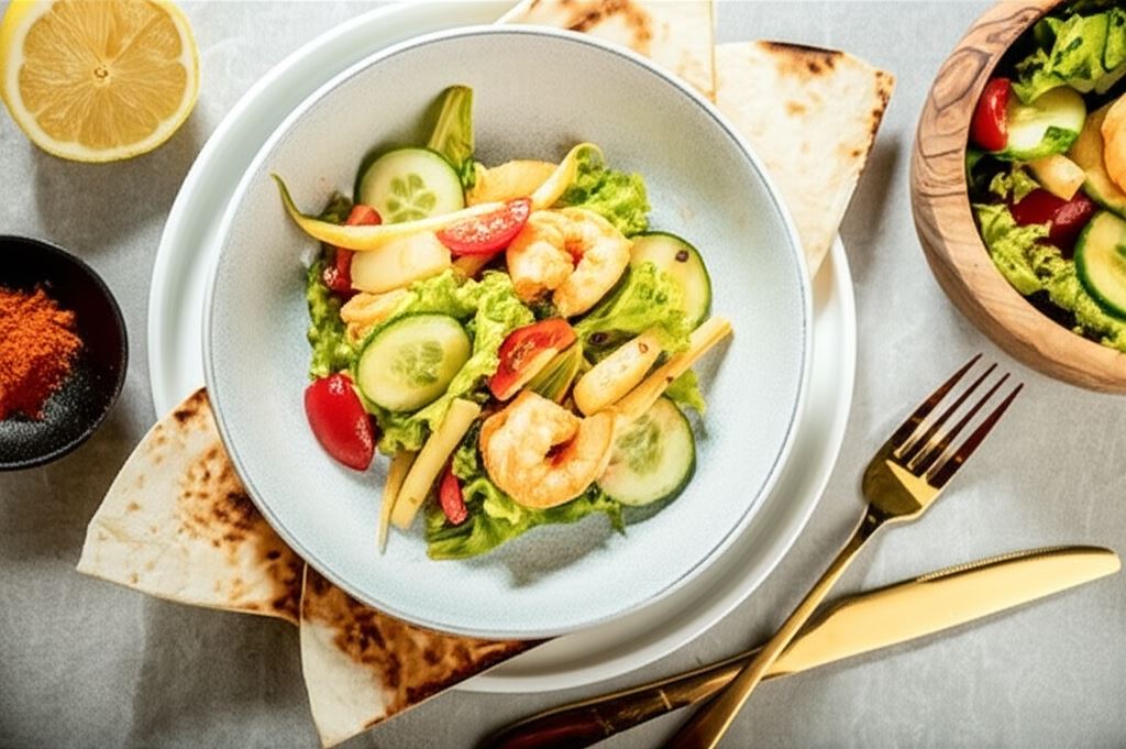 Sałatka z krewetkami i ananasem