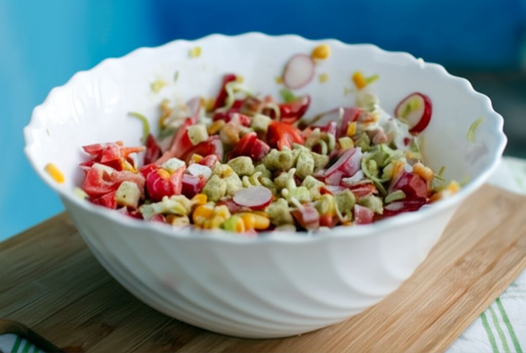 Sałatka z kukurydzą w sosie majonezowym