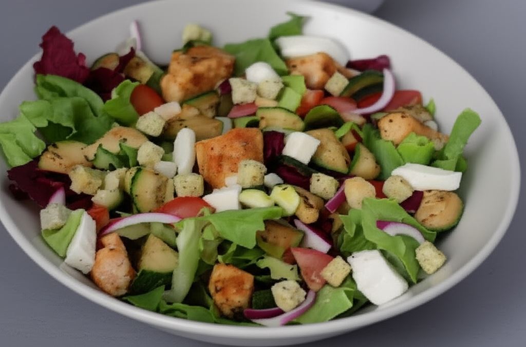 Sałatka z kurczakiem i cukinią