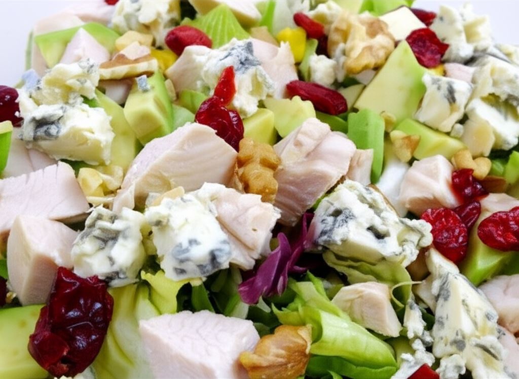 Sałatka z kurczakiem i gorgonzolą