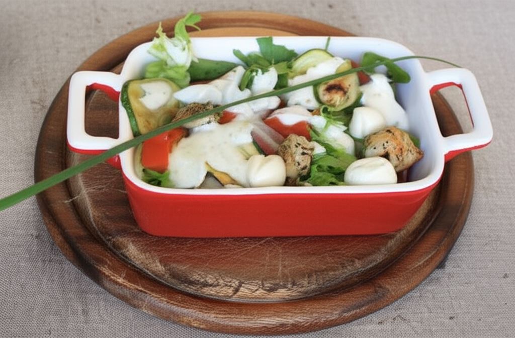 Sałatka z kurczakiem i mozzarellą