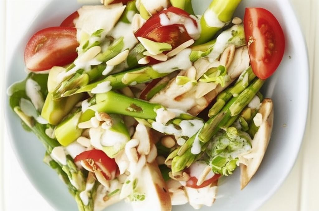Sałatka z kurczakiem i szparagami