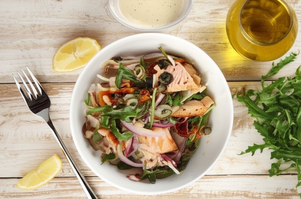 Sałatka z łososiem i z ziemniakami