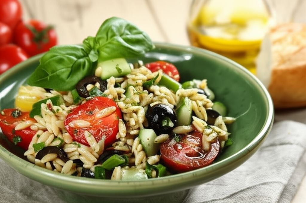 Sałatka z makaronem i pomidorami