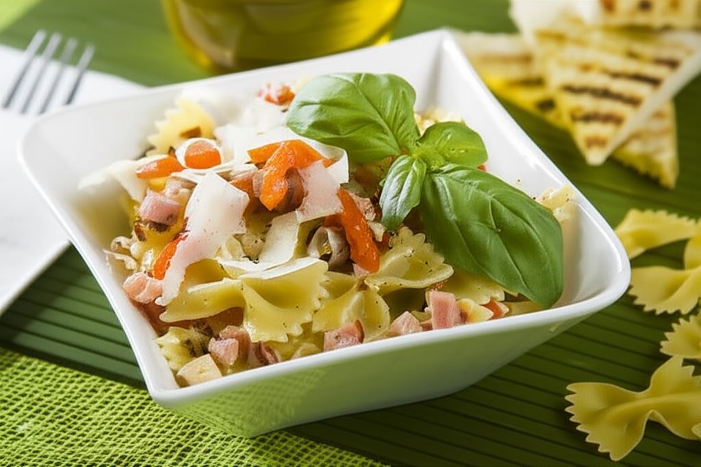 Sałatka z makaronem i serem