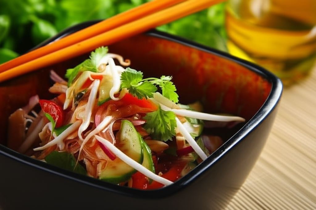 Sałatka z makaronem sojowym