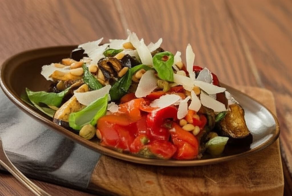 Sałatka z marynowanym bakłażanem