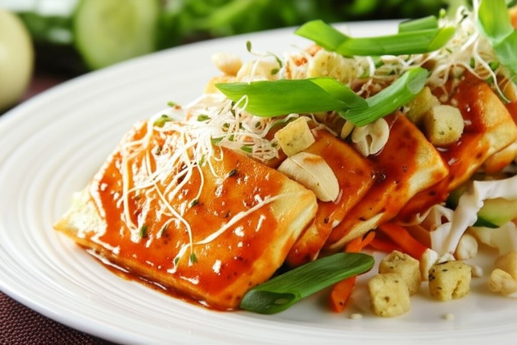 Sałatka z marynowanym tofu