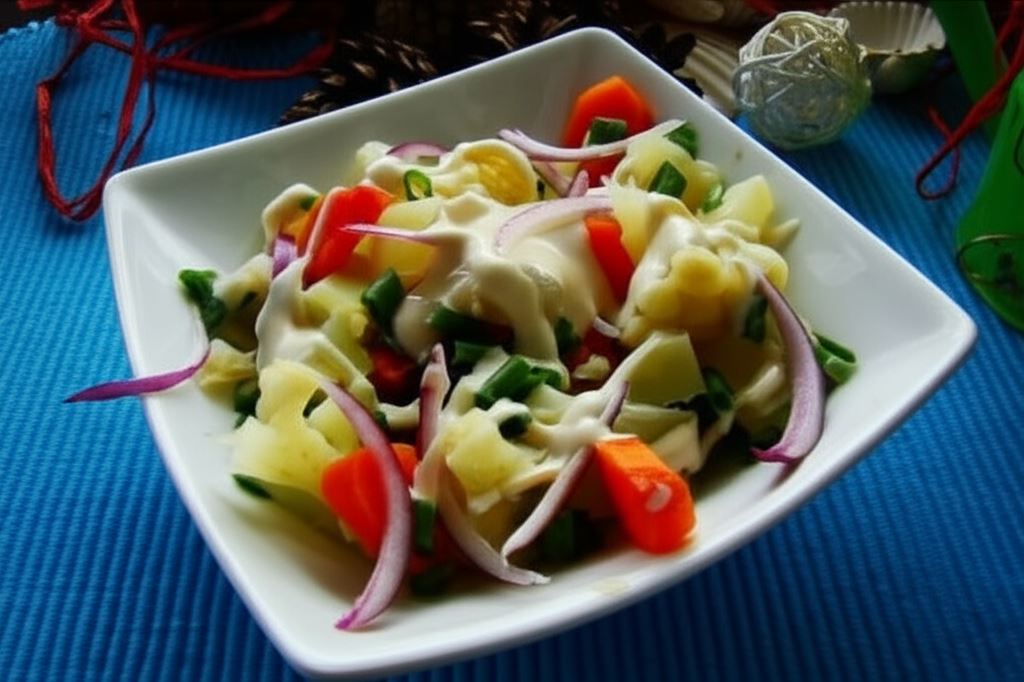 Sałatka z młodych ziemniaków i kalafiora