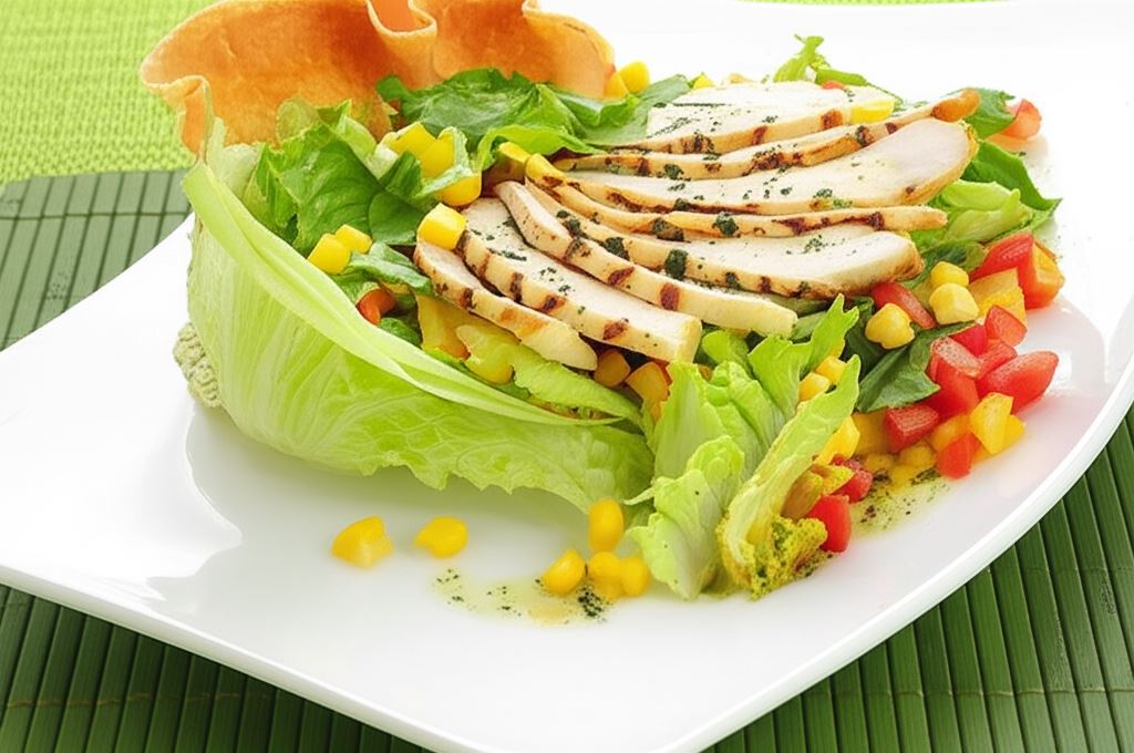 Sałatka z piersią kurczaka