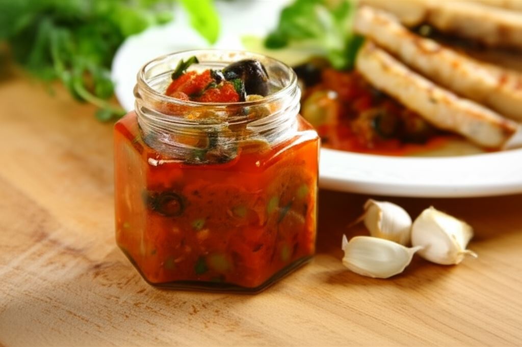 Sałatka z pomidorami i oliwkami