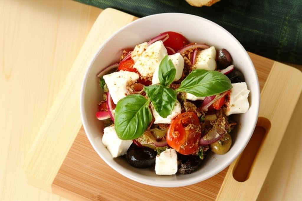 Sałatka z pomidorami i serem feta