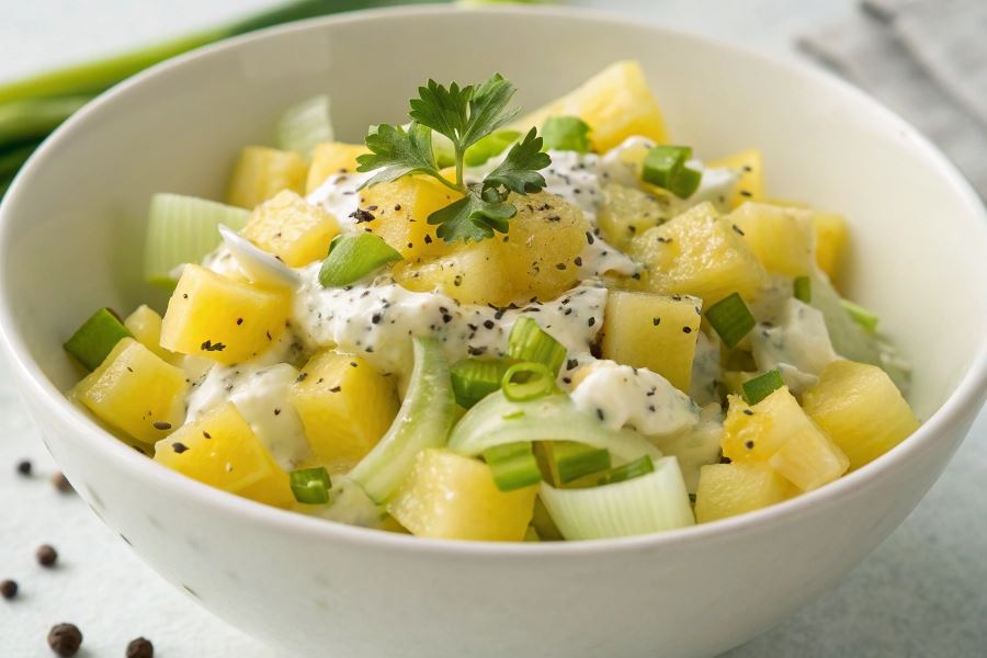 Sałatka z porów z ananasów