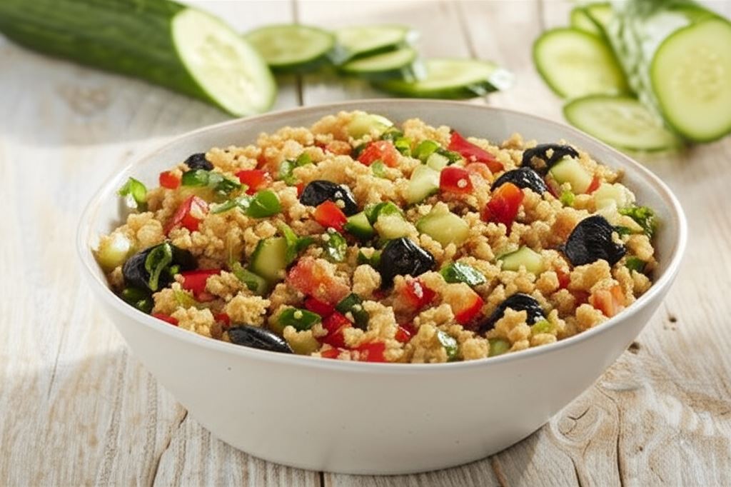 Sałatka z quinoa w stylu śródziemnomorskim