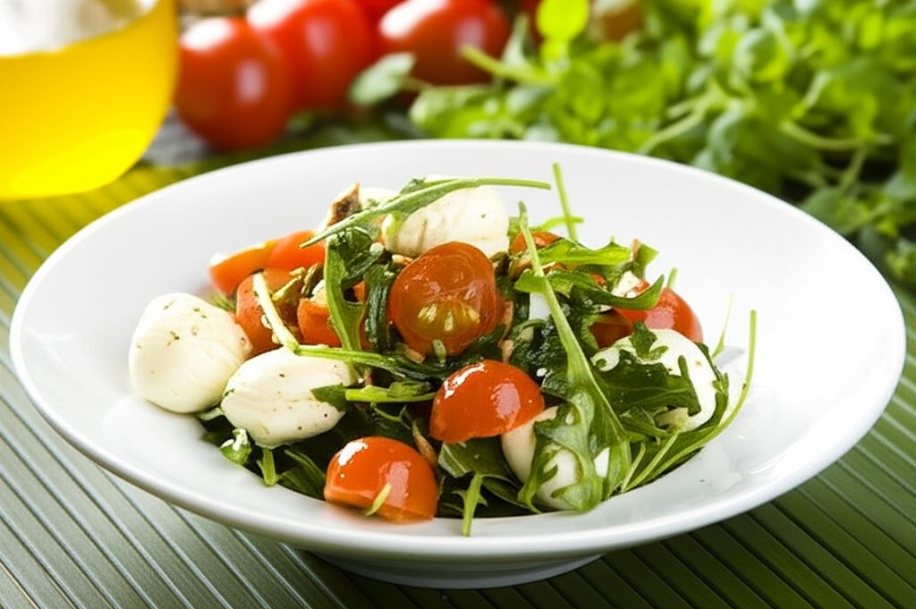Sałatka z rukolą i mozzarellą