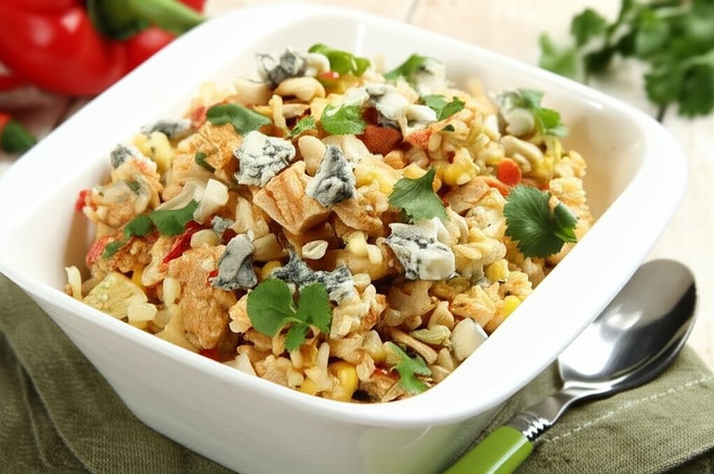 Sałatka z ryżem i kurczakiem