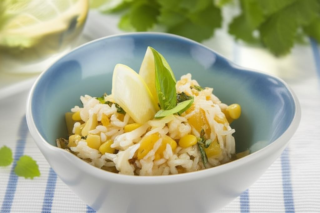 Sałatka z ryżem i papryką