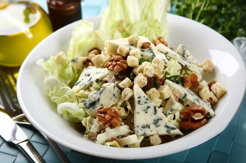 Sałatka z serem pleśniowym i kapustą pekińską