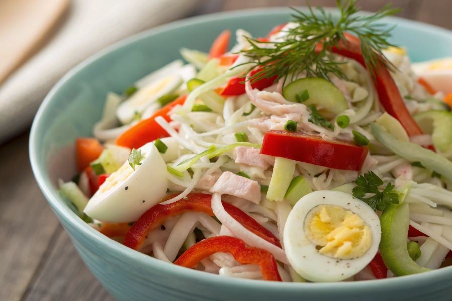 Sałatka z surimi i porem