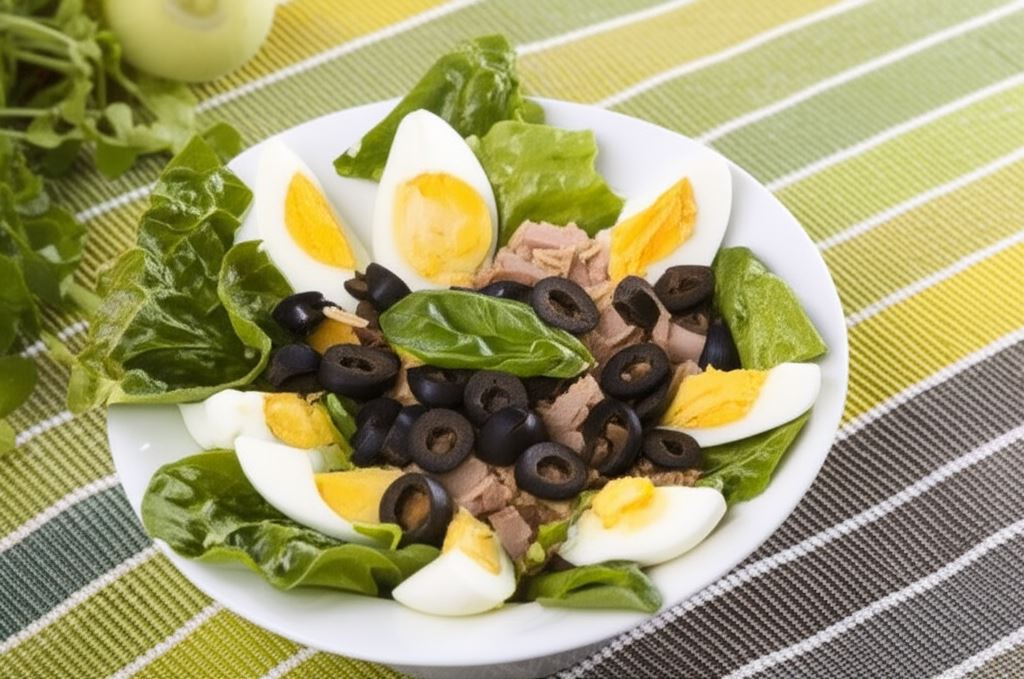 Sałatka z tuńczykiem i jajkiem