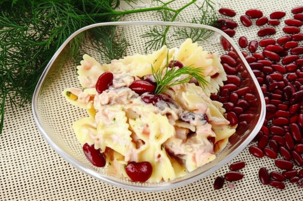 Sałatka z tuńczykiem i makaronem