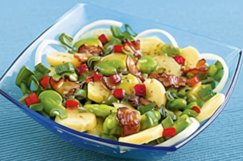 Sałatka z zieloną fasolką