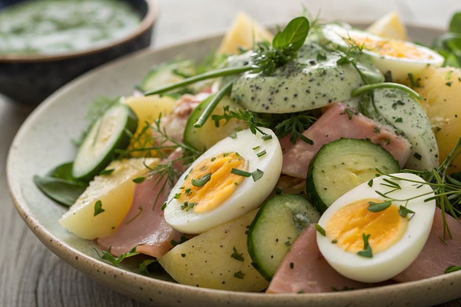 Sałatka z ziemniaków i rzeżuchy