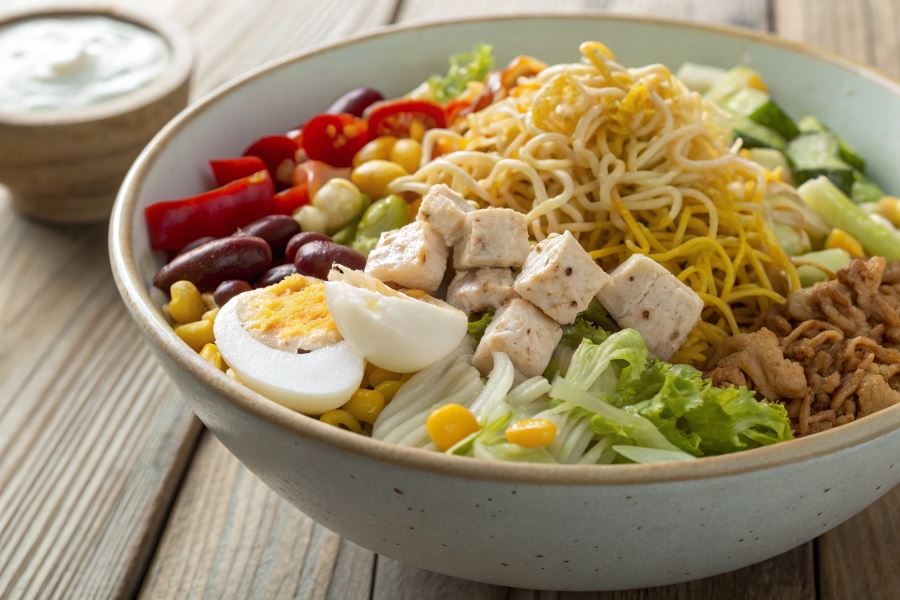 Sałatka z zupek chińskich