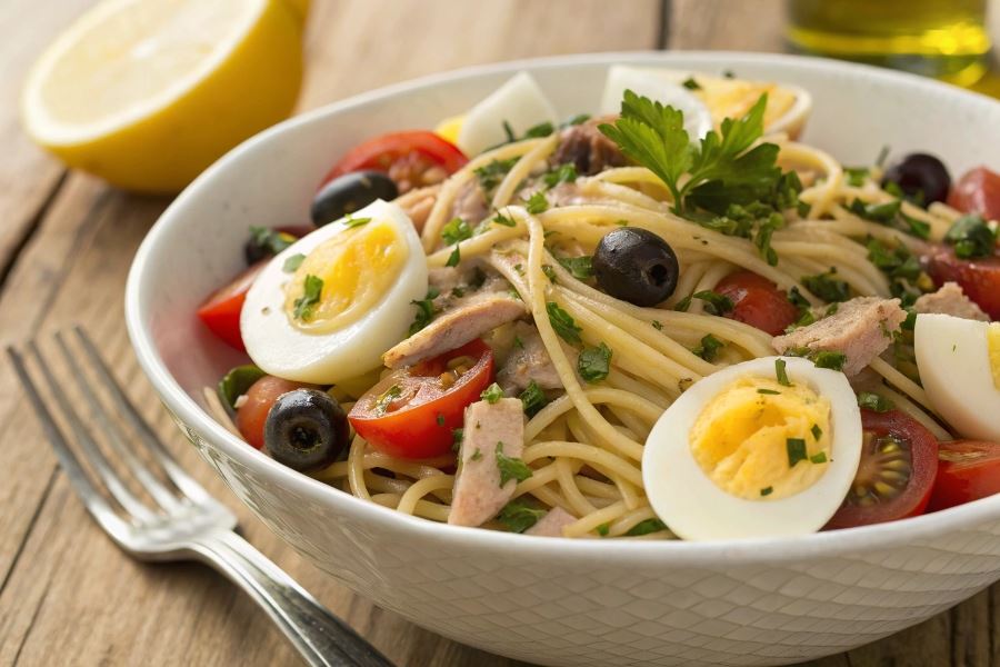 Sałatka ze spaghetti po nicejsku