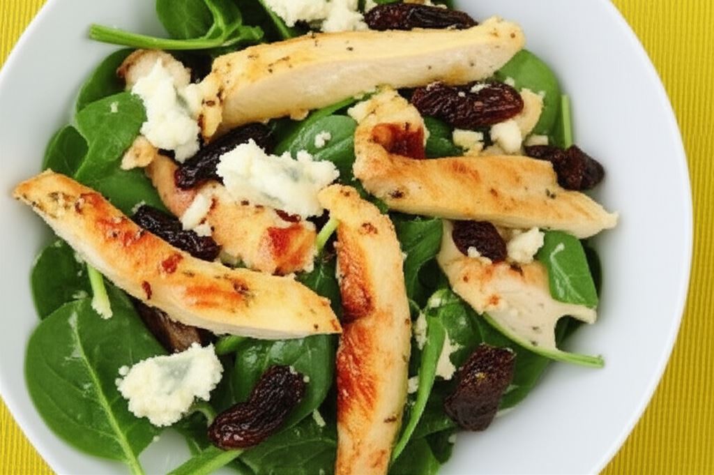 Sałatka ze świeżym szpinakiem