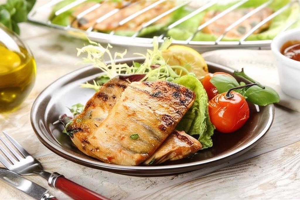 Sandacz glazurowany sosem imbirowym