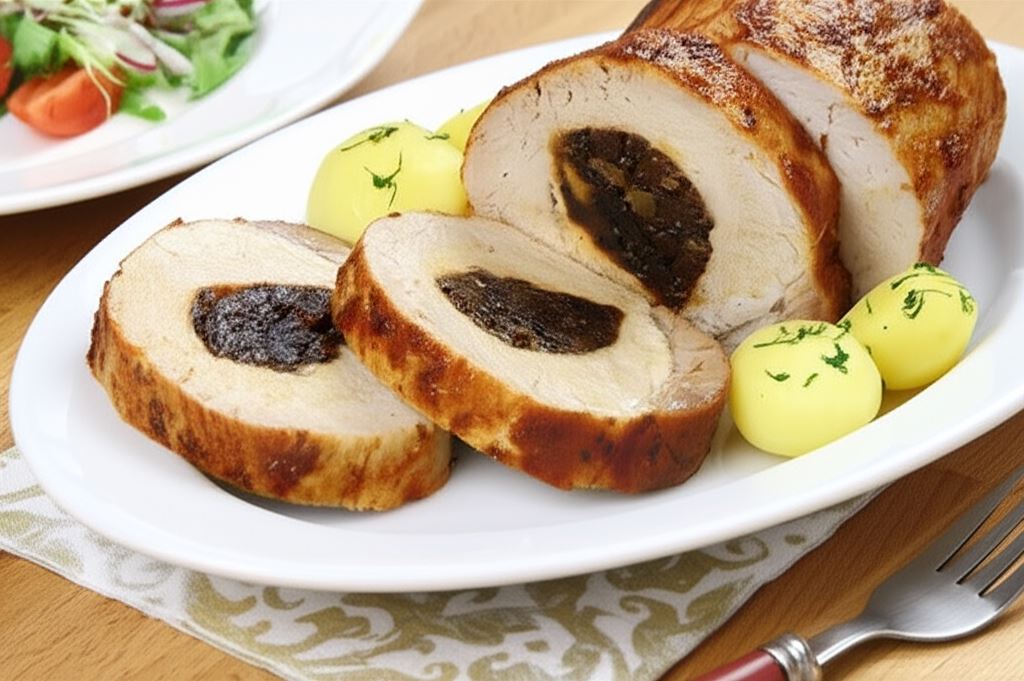 Schab faszerowany śliwką