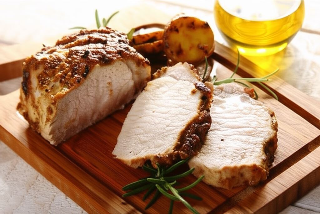 Schab pieczony w majeranku