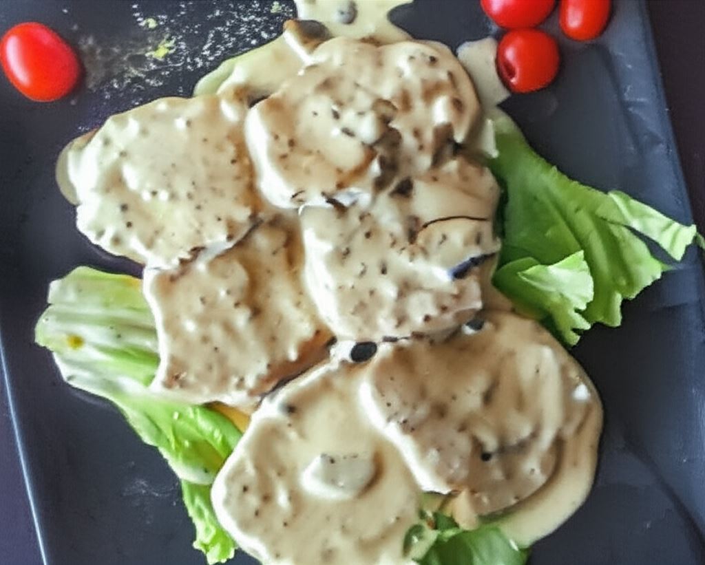 Schab w sosie brokułowo pieczarkowym