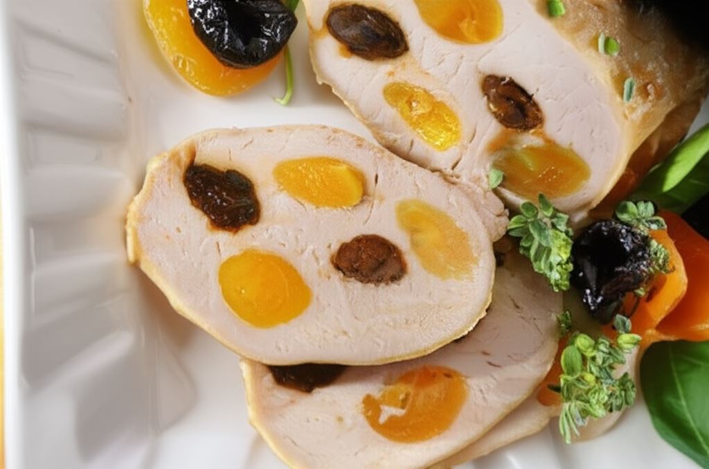 Schab z suszonymi owocami