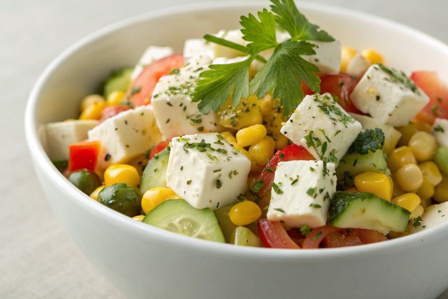Ser feta w sałatce