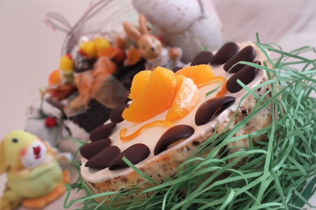 Sernik straciatella z pomarańczami