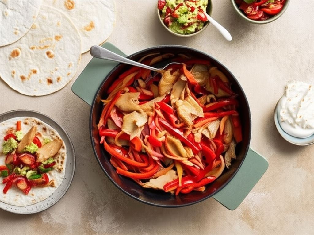 Skwierczące wegańskie Fajitas