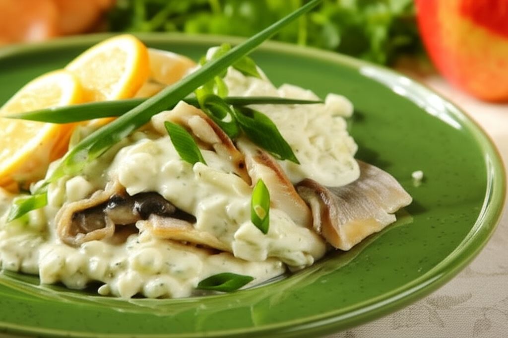 Śledzie w śmietanie z jabłkiem