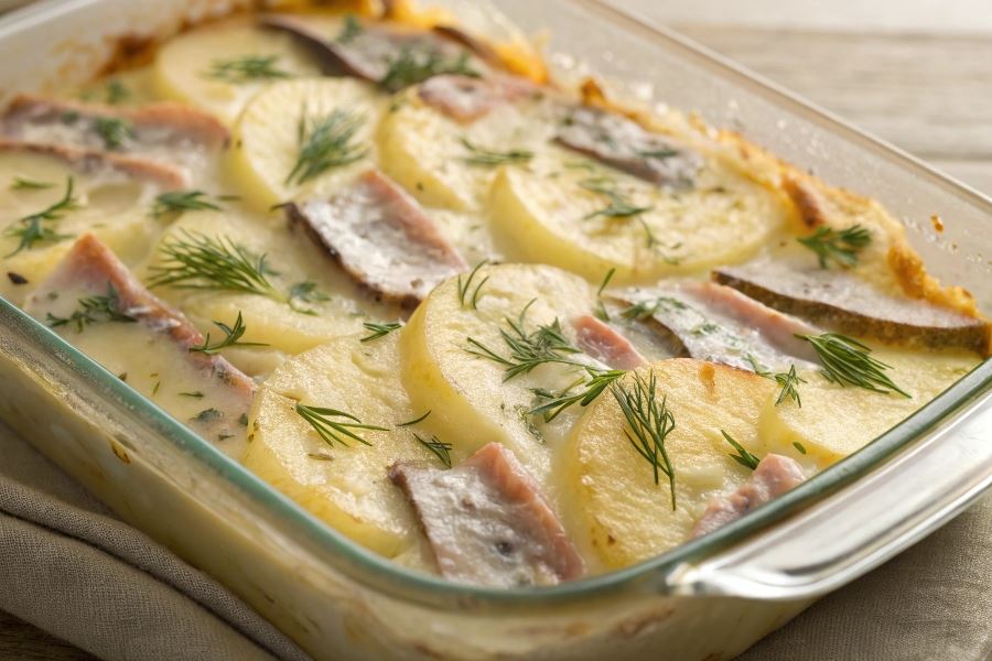 Śledziowa zapiekanka