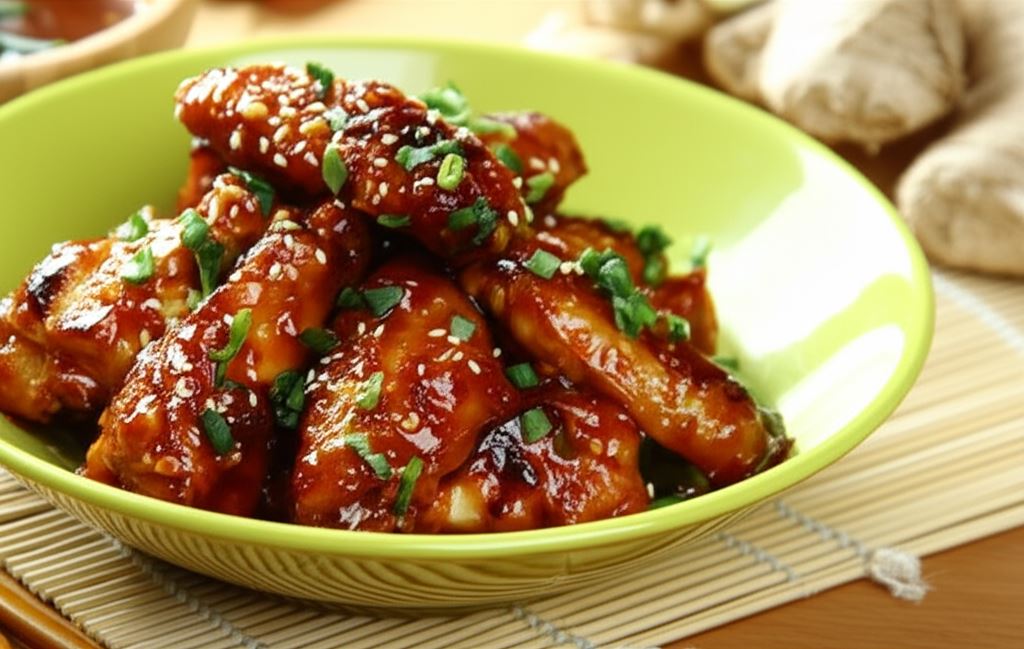 Słodko kwaśne skrzydełka po koreańsku