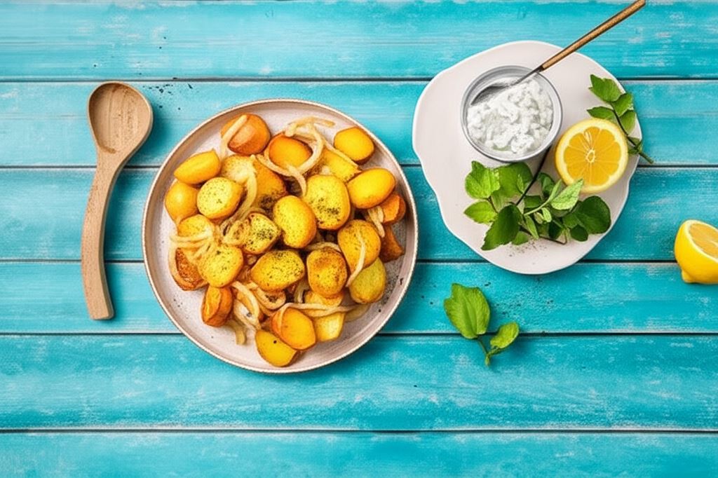 Smażone ziemniaki z dipem