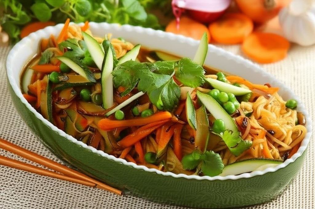 Smażony makaron po seczuańsku