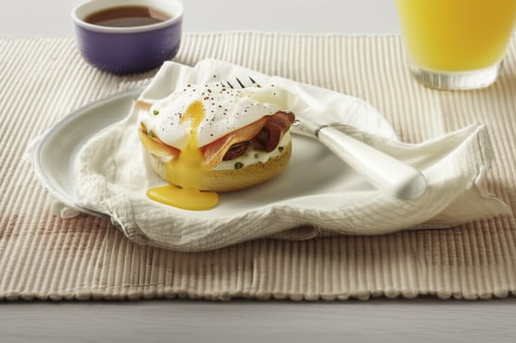 Śniadanie z wędzonym łososiem