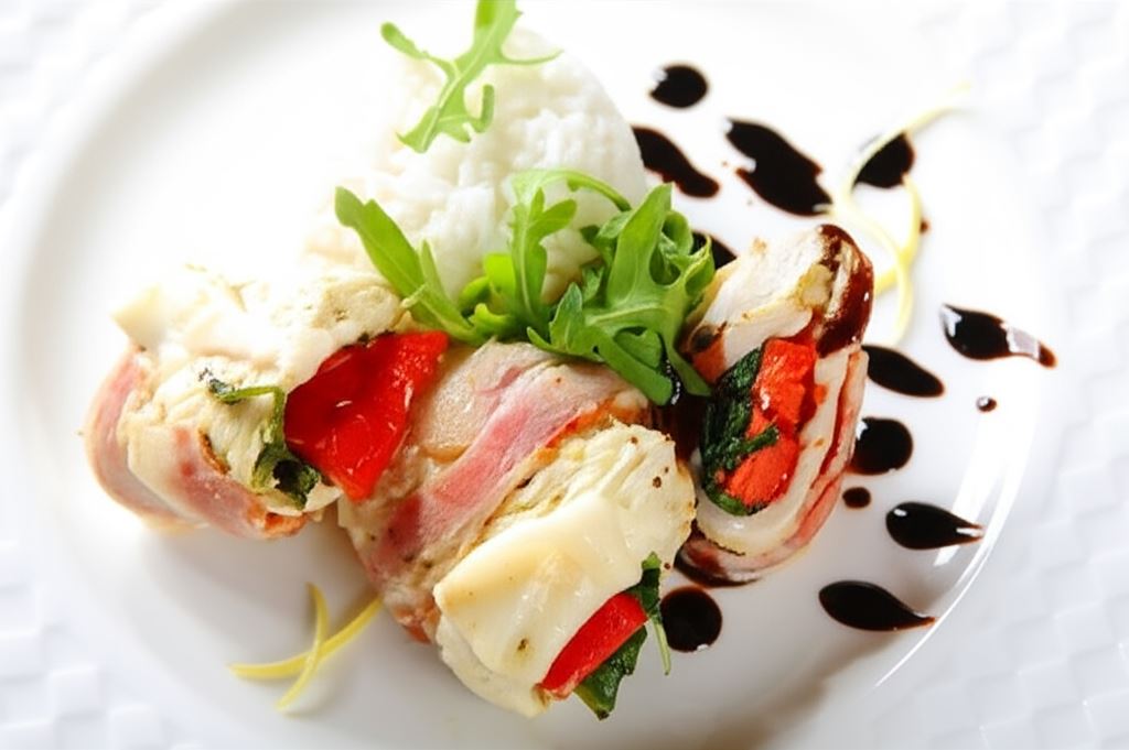 Piersi z kurczaka z rukolą i kozim serem