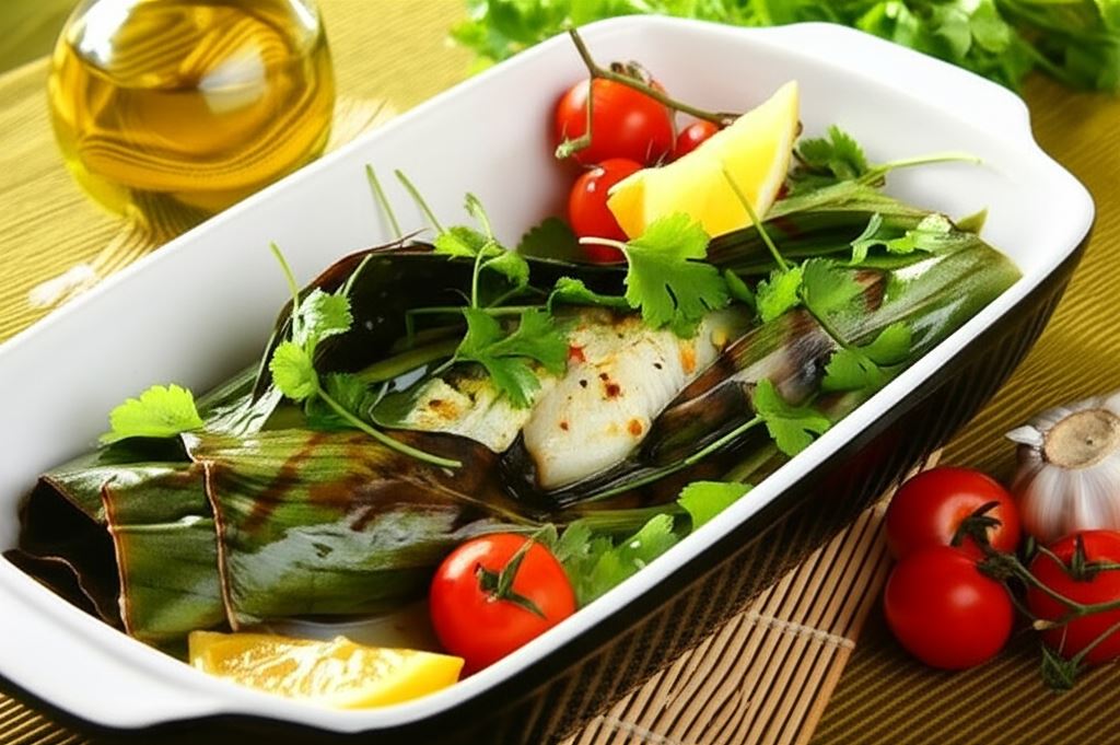 Sola w liściach bananowca