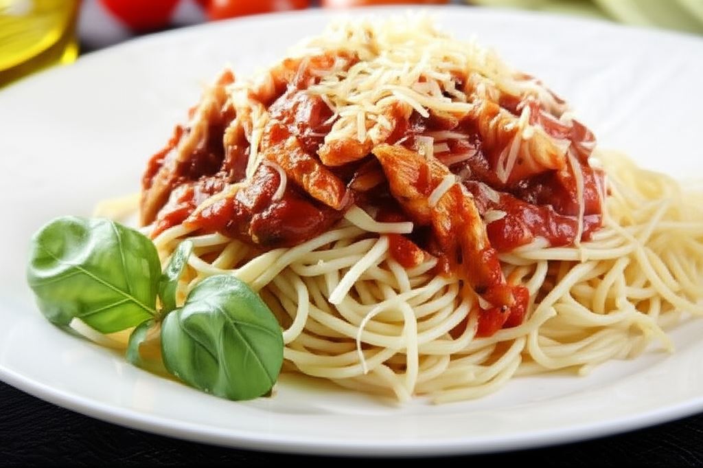 Spaghetti bolognese z kurczakiem