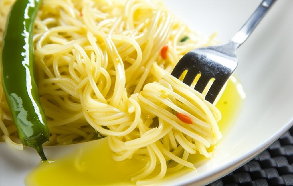 Spaghetti z czosnkiem i czuszką